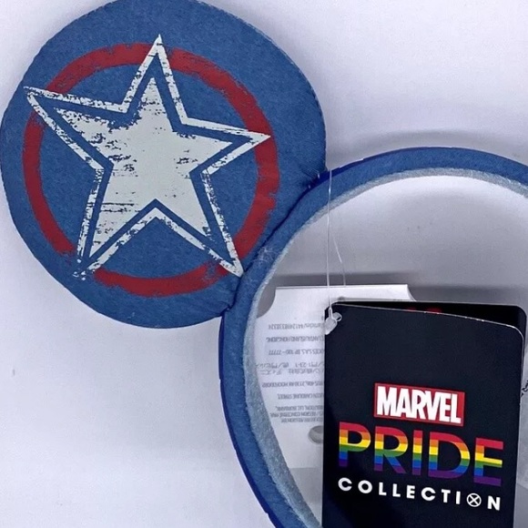 Disney Parks Rainbow Captain America Marvel Ears Headband Collection - NEW - Picture 7 of 9